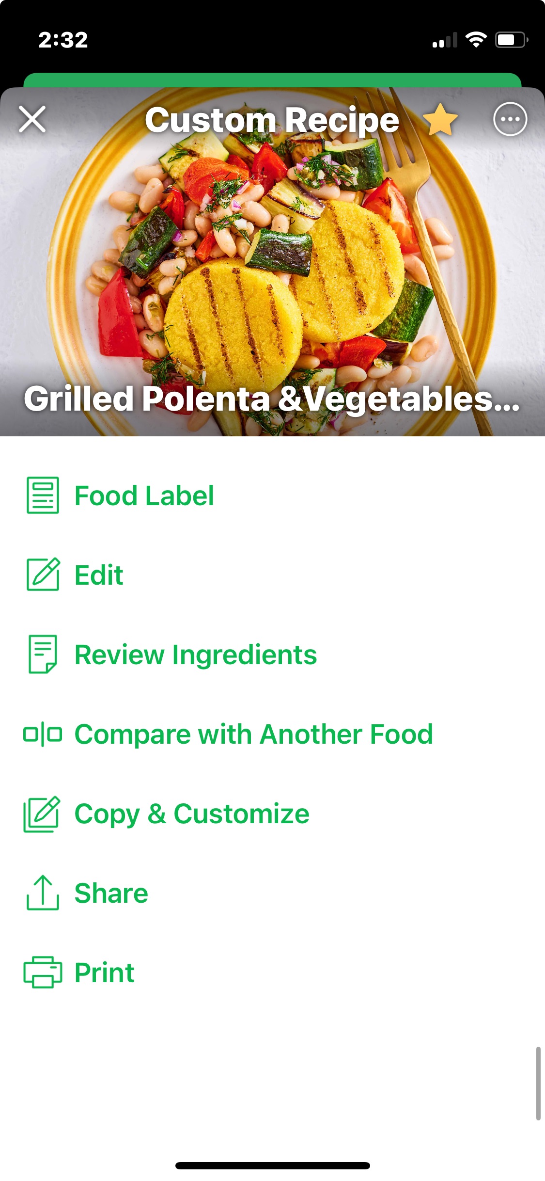 Tips for editing and customizing recipes in MyNetDiary